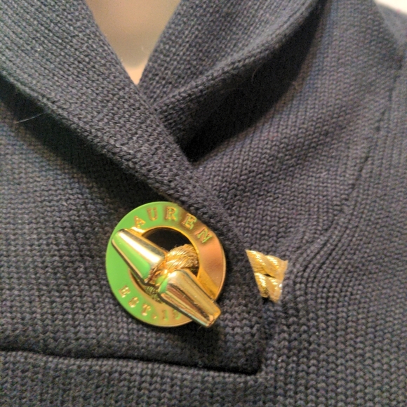 Lauren Ralph Lauren black 100 percent cotton high Neck Pullover sweater Sz Med - Picture 4 of 8